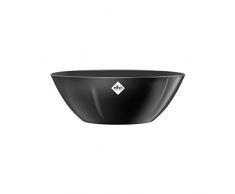 Elho Brussels Diamond Ovale 20 - Pot De Fleurs - Noir Metalic - Intérieur - Ø 20.3 x H 10.4 cm