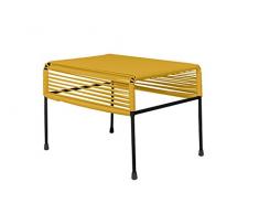 Innit 08–01–13 Caramel Tissage Adam Ottoman avec Cadre Noir, Multicolore, 20 x 16 x 15 cm