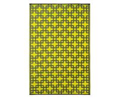 FAB HAB FabHabitat Rheinsberg Tapis, Plastique, Sonnige Limette & Charcoal Grau, 120 cm x 180 cm