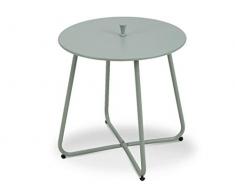 LANTERFANT 7439623661634 Rosanne Table dappoint de Jardin Ronde en Acier avec poignée Efficace Trois Couleurs Disponibles Vert Sauge