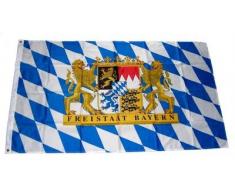 Flaggenking état Libre de Bavière avec Lion Drapeau, Drapeau, Multi, 150 x 90 x 1 cm 16990