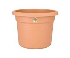 Elho Green Basics Cilinder 55 - Pot De Fleurs - Terre Cuite Doux - Extérieur - Ø 54 x H 40.9 cm