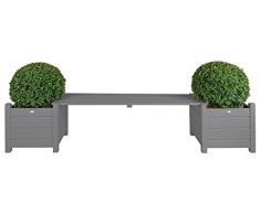 Fallen Fruits Cf33g Banc avec bacs à Fleurs – Parent Gris