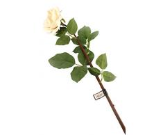 Floral Elegance F059WL - Rose artificielle ivoire de 92 cm