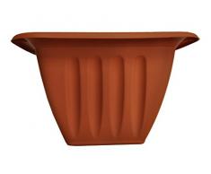 Edco carré 39 x 24 cm Pot de fleurs en polyrésine Plastique – Orange