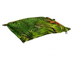 Dehner Coussin dassise Zingst, Environ 50 x 50 x 7 cm, Coton/Polyester, Vert