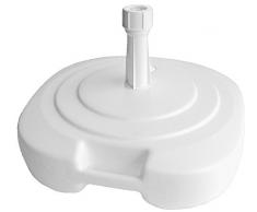 DELSCHEN 6502–102–102 Pied de Parasol, Blanc, 48 x 48 x 14 cm