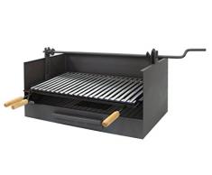 IMEX EL ZORRO 71517 Tiroir pour Barbecue avec Broche et Grille en Acier Inoxydable 72 x 40 x 33 cm