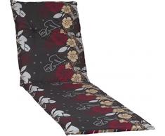 beo M737 Barcelona Coussin de Chaise de Jardin Gris/Bordeaux 193 x 60 x 60 cm 6 cm.