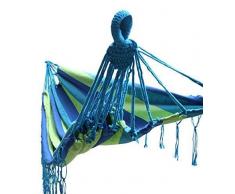 tevenger Fauteuil Suspendu avec Franges Vert/Bleu