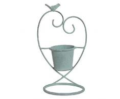 DCASA Pot de Fleurs en métal Vert Aqua