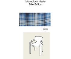 Best 05081571 Coussin pour Chaise à Dossier Haut Bleu 80 x 43 x 5 cm