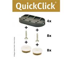 Wagner QuickClick® Chaise Patins//Lot de 4 à Visser pour Cantilever//Ultra Soft – 62 x 30 mm – 15831500