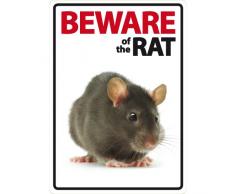 Magnet & Steel Panneau A5 Beware of The Rat