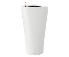 Lechuza Premiuim Delta 30 56 cm de haut brillant blanc darrosage automatique Pot de fleurs Pot de fleurs