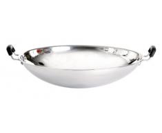 PaellaWorld International Wok en Acier Inoxydable Argenté Ø 35 cm