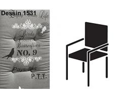 Best 04101531 Coussin Bas Dossier pour Fauteuil STS 100 x 50 x 7 cm, d.1531