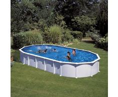 Gre KITPROV9188 Piscine Acier Ovale H 132 M Blanche Haiti