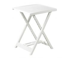 Heipei 417831 Arno Table en Plastique Blanc 50 x 50 x 65 cm