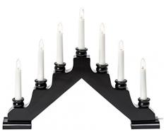 Konstsmide 2362-710 Lampe de Bienvenue pour Usage intérieur (IP20)/ 7 Ampoules Lumineuses/Câble Blanc, Bois, Noir