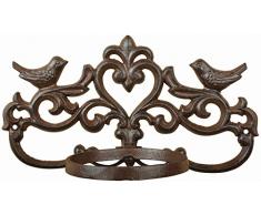 Esschert Design BR28 Pot de Fleurs en Fonte avec Oiseaux Marron Antique