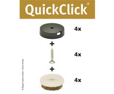 Wagner 15808500 QuickClick® Lot de 4 Patins à Visser pour Chaise de 25 mm de diamètre