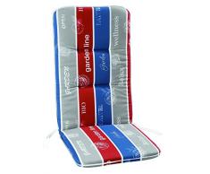 Best 05091663 Multicolore Coussin Monobloc pour Chaise à Dossier Haut 96 x 43 x 5 cm