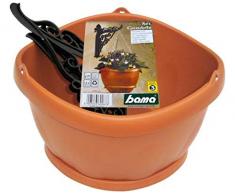 Bama Jardinière Murale en résine avec Crochet et chaîne Couleur Terre Cuite 21 x 21 x 6 cm