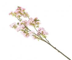 Floral Elegance Artificiel 129 cm Tige Unique Blanc et Rose avec Pointe Japonais Cherry Blossoms X 12 – Artificiel de Luxe Plage de Fleur en Soie