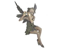 Design Toscano CL5276 Sculpture de Fée de Vent dOuest Assise Résine