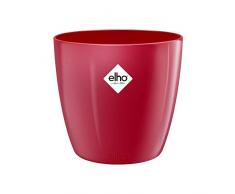 Elho Brussels Diamond Rond 20 - Pot De Fleurs - Lovely Rouge - Intérieur - Ø 20.4 x H 18.7 cm