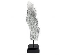 Design Toscano Guidée par Les Cieux Statuette Aile dange, Résine, Argent, 20,5 x 20,5 x 86,5 cm