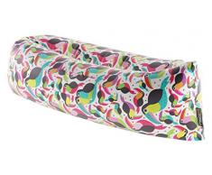 Studio Zapp riani Fauteuil de Salon, de lair Chaise Longue Chaise Longue Gonflable Sac dair avec Motif Papa Gai, Multicolore, 250 x 90 x 90 cm, barbarianipapagai