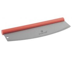 Pizzacraft Rouge Hachoir Demi-Lune, poignées Soft-Grip, 2,67x35,89x12,4 cm