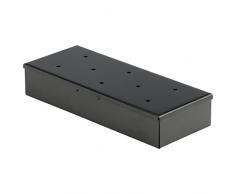 Bruzzzler Fumoir pour barbecue boule et à charbon, boîte à fumoir pour le barbecue, boîte à BBQ, accessoire pour barbecue, fumoir en acier, env. 22,5 x 9 x 4 cm, boîte de fumoir