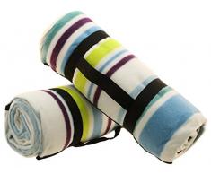 EXPLORER Nappe de Pique-Nique Camping Couette 175 x 135 cm (Dessous : en Aluminium Revêtement wärmeisoliert étanche) avec poignée + Fermeture Velcro Excursions Griller Randonnée Camping Plage