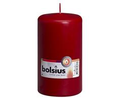Ivyline Bolsius Lot de Bougies Pilier Bougies colorées Pillar Candle 150 x 80 Rouge vin