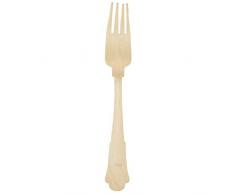 Fallen Fruits C2092 Lot de 8 fourchettes jetables en Bois Marron