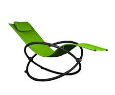 Vivere ORBL1-GA Orbital Chaise Longue Aluminium Pomme Vert 152 x 76 x 91 cm