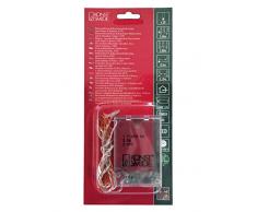 Konstsmide 1460-860 Câble Micro LED avec Fil Nu/intérieur Fonctionne avec 3 Piles AA 1,5 V Minuteur en Option 6 h - 20 diodes Blanches ambrées - Fil de cuivre
