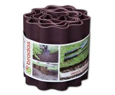 Bradas OBFB 0915 Enclos pour pelouse, Bordure de pelouse, 9 m x 15 cm, Marron