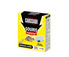Caussade CASABOIT2 Souris - 2 boîtes pré-appâtées Foudroyant - prêt à poser - sécurité enfant| Cuisine et Habitation