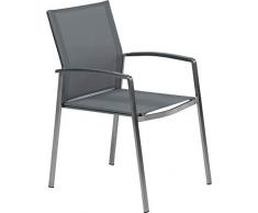 Garden Impressions Andermatt Fauteuil, INOX/Textilène Gris