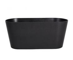 Art en Vogue Pot de Fleurs, Coupe de Fleurs Claire, Finition Brillante, Graphite, 38x16x17cm