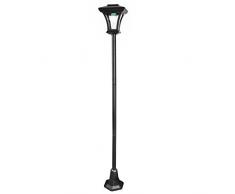 GardenKraft 19500 Benross Lampadaire Solaire à tête Unique 1,66 m