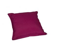 JARDIN PRIVE Colors Coussin Deco avec Volant, Framboise, 40 x 40 x 10 cm