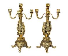 Design Toscano KY7156 Bougeoir grand château Or 20,5 x 20,5 x 51 cm