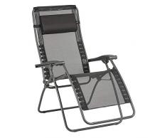 Lafuma Fauteuil Relax, Pliable et réglable, RSXA Clip, Batyline, Couleur: Noir, LFM2035-8551
