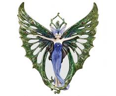 Design Toscano WU10307 Sculpture murale de La Princesse Paon ailée Multicolore 5 x 33 x 37 cm