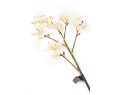 Floral Elegance F067WL - Mini Orchidée artificielle Phalaenopsis/Papillon blanche de 69 cm